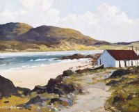 FISHERMANS COTTAGE NEAR ARDARA by Hugh McIlfatrick at Ross's Online Art Auctions