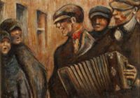 THE ACCORDIAN PLAYER by Irish School at Ross's Online Art Auctions