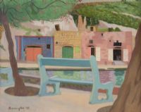 TOWN BENCH by Fruin Bruce Charles Bravington at Ross's Online Art Auctions