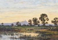 SCRABO FROM STRANGFORD LOUGH by William Kenneth McCaughan at Ross's Online Art Auctions