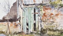 OLD BARN by Martin Hasson at Ross's Online Art Auctions