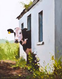 CURIOUS COW by Gregory Moore at Ross's Online Art Auctions