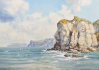 GIANT'S HEAD, PORTRUSH by George Trevor at Ross's Online Art Auctions