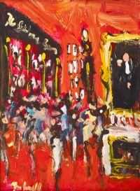 AT THE BAR, SHELBOURNE HOTEL, DUBLIN by Marie Carroll at Ross's Online Art Auctions