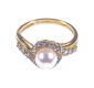 9 CT GOLD TANZANITE & FRESHWATER PEARL TWIST RING at Ross's Online Art Auctions