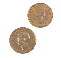 A 1945 FARTHING & A 1964 SIXPENCE at Ross's Online Art Auctions