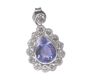 18 CT GOLD PEAR SHAPED TANZANITE & DIAMOND CLUSTER EARRINGS at Ross's Online Art Auctions