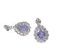 18 CT GOLD PEAR SHAPED TANZANITE & DIAMOND CLUSTER EARRINGS at Ross's Online Art Auctions