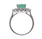 18 CT WHITE GOLD EMERALD & DIAMOND CLUSTER RING at Ross's Online Art Auctions