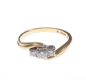 18 CT GOLD THREE STONE DIAMOND TWIST RING at Ross's Online Art Auctions