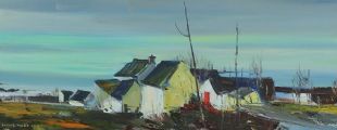 FARM BY THE SEA, NEWTOWNARDS by Kenneth Webb RUA at Ross's Online Art Auctions