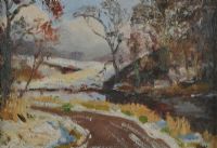 WINTER SCENE by Frederick William Hull RUA at Ross's Online Art Auctions