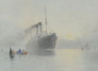 RMS BALTIC, WHITE STAR LINE by Joseph William Carey RUA at Ross's Online Art Auctions