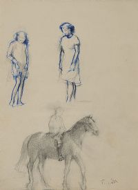 HORSE & RIDER by Tom Carr HRHA HRUA at Ross's Online Art Auctions