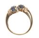 18 CT GOLD SAPPHIRE & DIAMOND TWIST RING at Ross's Online Art Auctions