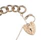 9 CT GOLD CURBLINK BRACELET WITH HEART SHAPED CATCH at Ross's Online Art Auctions