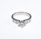 PLATINUM DIAMOND SOLITAIRE RING WITH DIAMOND SHOULDERS at Ross's Online Art Auctions