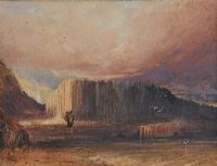 THE GIANT'S CAUSEWAY by Andrew Nicholl RHA at Ross's Online Art Auctions