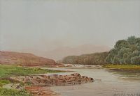 LACKAGH RIVER, DONEGAL by George W.  Morrison at Ross's Online Art Auctions