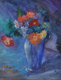 VASE OF FLOWERS by Adam Kos at Ross's Online Art Auctions