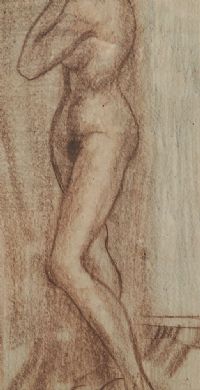 STANDING FEMALE NUDE by George Campbell RHA RUA at Ross's Online Art Auctions