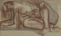 CROUCHING NUDE by George Campbell RHA RUA at Ross's Online Art Auctions