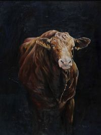 LIMOUSIN BULL by J.D. Lovell at Ross's Online Art Auctions