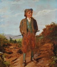 FIGURE ON THE PATH by Irish School at Ross's Online Art Auctions