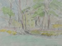 BRIDGE OVER THE STREAM by Maurice Canning Wilks ARHA RUA at Ross's Online Art Auctions