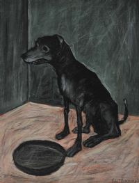 DOG STUDY by Ed Mooney RHA at Ross's Online Art Auctions