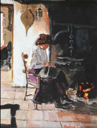 KNITTING by Rowland Davidson at Ross's Online Art Auctions