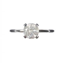 14 CT WHITE GOLD DIAMOND SOLITAIRE RING at Ross's Online Art Auctions