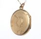 9 CT GOLD OVAL ENAMEL LOCKET ON A FINE 9 CT GOLD CHAIN at Ross's Online Art Auctions