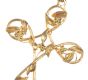 18 CT GOLD CROSS PENDANT WITH LEAF DETAILING at Ross's Online Art Auctions