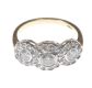 18 CT GOLD THREE STONE DIAMOND CLUSTER RING at Ross's Online Art Auctions