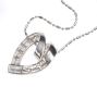 18 CT WHITE GOLD DIAMOND PENDANT OF A HEART FORM ON A 14 CT WHITE GOLD CHAIN at Ross's Online Art Auctions