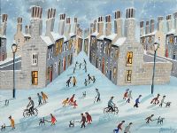 WINTER SNOW SCENE by John Ormsby at Ross's Online Art Auctions