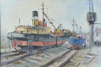THE SHIPYARD, RAMSEY by Michele Tramontana at Ross's Online Art Auctions