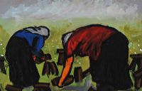 COLLECTING THE TURF by Irish School at Ross's Online Art Auctions