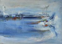 HARBOUR by Richard Kingston RHA at Ross's Online Art Auctions