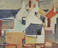 HOUSE SHAPES by Olive Henry RUA at Ross's Online Art Auctions