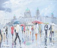 CITY HALL, BELFAST by Holly Hanson at Ross's Online Art Auctions