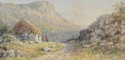 MOUNTAINS, SOUTH AFRICA by Ebenezer Alfred Warmington at Ross's Online Art Auctions