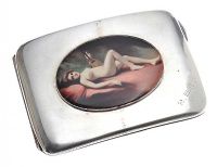 SILVER AND ENAMEL CIGARETTE CASE at Ross's Online Art Auctions