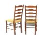 PAIR OF OAK LADDER BACK CHAIRS at Ross's Online Art Auctions
