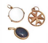 SELECTION OF THREE 9CT GOLD PENDANTS at Ross's Online Art Auctions