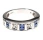 14CT WHITE GOLD DIAMOND AND SAPPHIRE BAND at Ross's Online Art Auctions