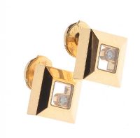 18CT GOLD AND DIAMOND CHOPARD 'HAPPY DIAMONDS' EARRINGS at Ross's Online Art Auctions