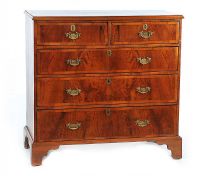 WALNUT FIVE DRAWER CHEST at Ross's Online Art Auctions