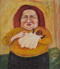 WOMAN & BABY by Rita Duffy RUA at Ross's Online Art Auctions